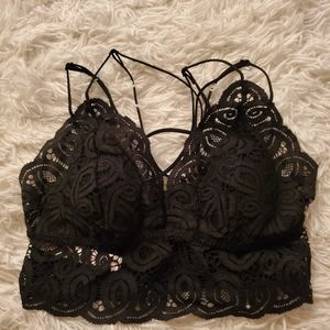 Black lace bralette